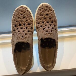 1 STATE Womens Delphin Braided Slip On Shoes Sneaker in Light Brown Size 11